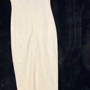 AKIRA White Dress with Zipper Detail